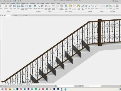 Classic Railing Revit Family 3D model