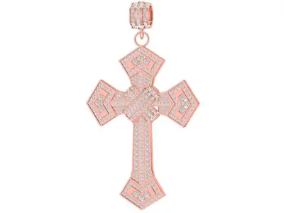 Luxury Diamond Cross Pendant Jewelry 3D Model 3357 3D print model