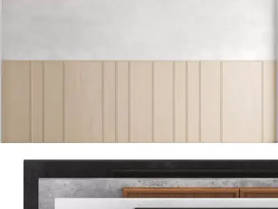 Decorative wall panel set 44 3D model