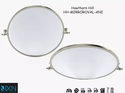 Hawthorn Hill Oval Mirror HH-Mirroroval-A 3D model