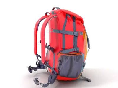 Vibrant Expedition Backpack model pack Low-poly 3D model