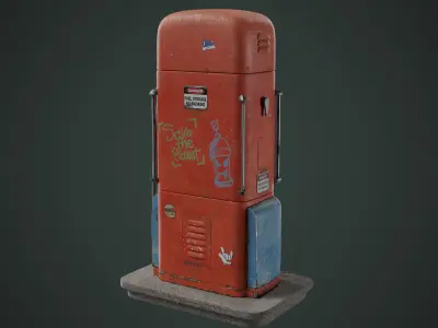 Gas pump old 3D model