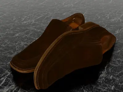 CLASSIC OXFORD 3D SHOES Low-poly 3D model