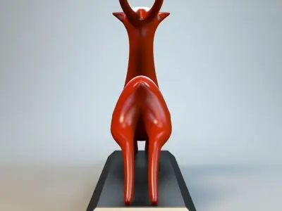 Resting Antelope 3D model