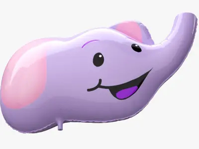 Foil decoration balloon 01 Elephant 3D model