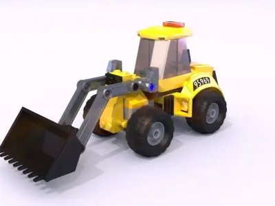 LEGO Wheel Loader High Quality 3D Model 3D model