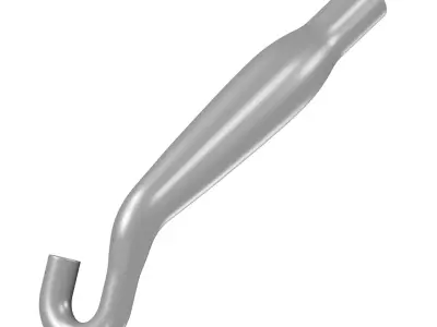 Titanium Bike Exhaust Pipe 3D model