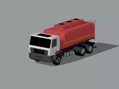 tank truck MAZ  Low-poly 3D model