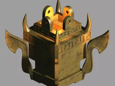 Dynasty Not Zhoushan - Decoration - Brazier 01 3D model