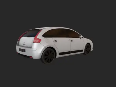 Low Poly Car 8 citroen Low-poly 3D model