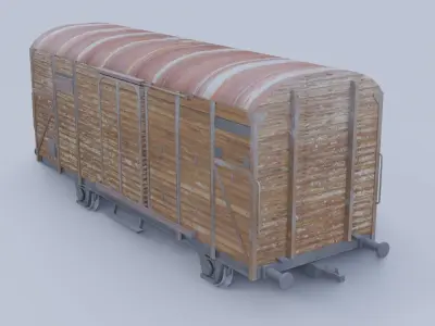 Old German boxcar 3D model