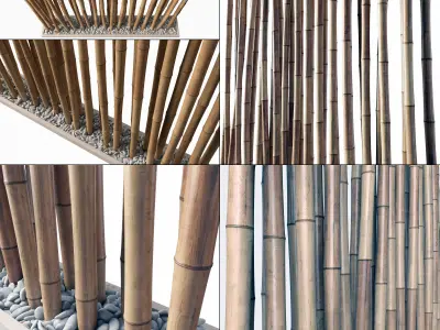 Bamboo decor n18a 3D model