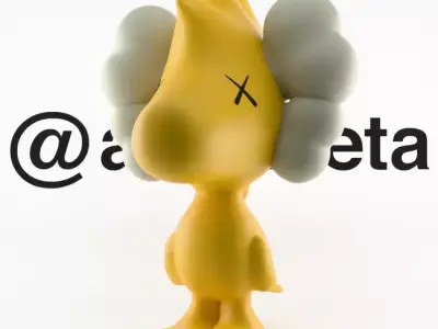 Kaws Woodstock Textured Low-poly 3D model