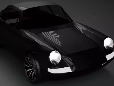 Porsche 911  Low-poly 3D model