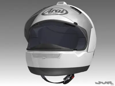 Motorcycle Helmet 3D model 2