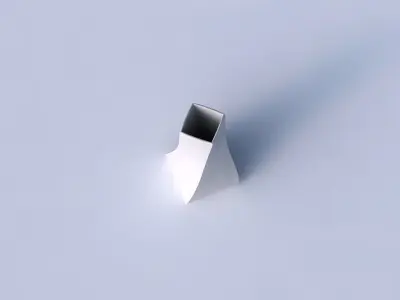 Vase twisted squeezed quadratic with bands 3D print model