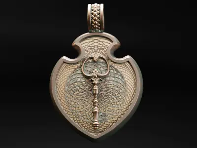 Pendants Jewelry Meridian Key -   3D print model