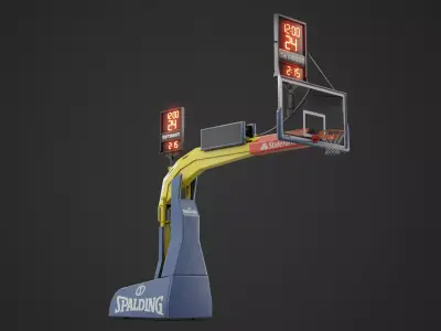Basketball Hoop System Low-poly 3D model