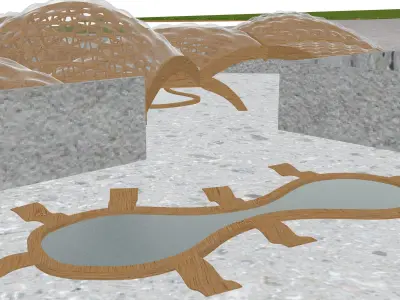 BEATFUSE OBRA Architects Pavilion New York Moma PS1 Low-poly 3D model