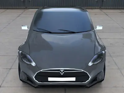 Model S Tesla Low-poly 3D model