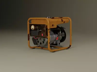 Retro Portable Power Generator 3D model