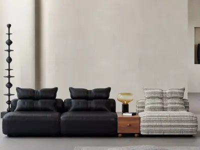 Mid Century interior scene 3D model