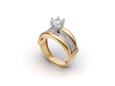 Solitaire Ring 35 3D print model
