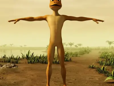 Patila famous 3d character with Low poly Low-poly 3D model