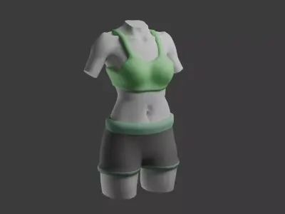 Female Sports Cloth Free low-poly 3D model