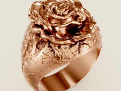 Flower Ring Luxury 3D print model