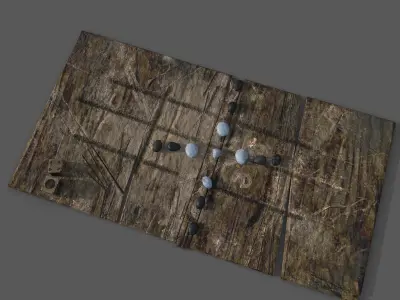 Medieval  Board Game Free low-poly 3D model