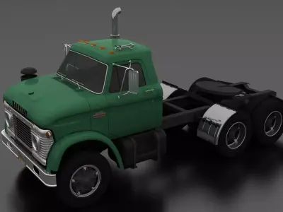 N-Series NT-950-D Semi Truck 1966 Low-poly 3D model