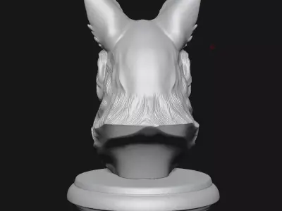Fox sculpture 3D print model