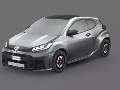 Toyota GR Yaris 2024 Low-poly 3D model