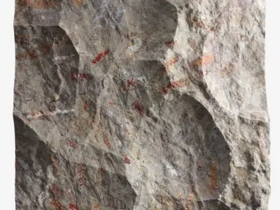 133-RockPanel rock wall 3D model