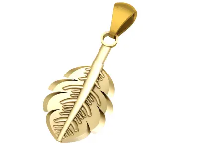 ANNIYO LEAF PENDANT 3D PRINTABLE MODEL 3D print model