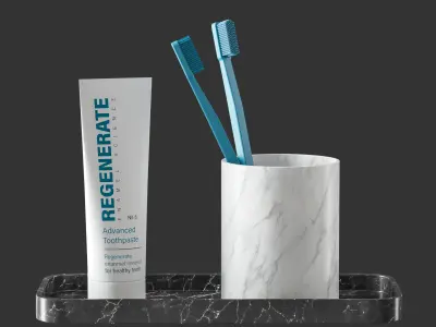 Bathroom Decorative Set 3D model