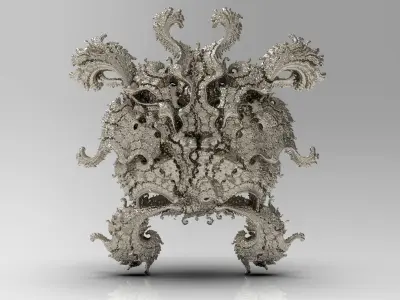 Fractal Kleinian - 2Fold Symmetry 3D print model
