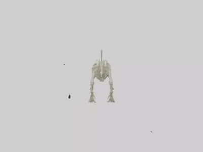 chthyosaurus Skeleton model Low-poly 3D model