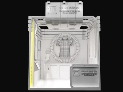 Booth Exhibition Stand a617b 3D model