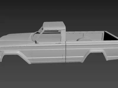 Jeep J10 1963 Body For Print 3D print model