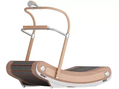 pent irena luxury premium curve manual treadmill 3D model
