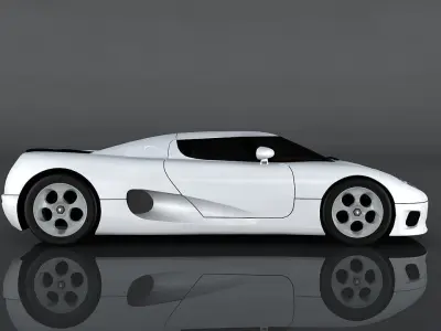 Koenigsegg CC8S Low-poly 3D model