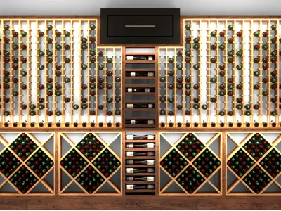 Wine cabinet 3 3D model