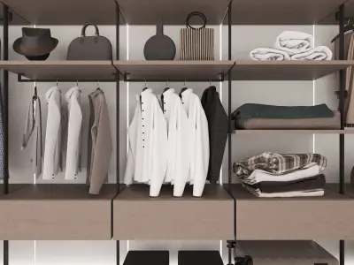 Wardrobe with filling 3D model