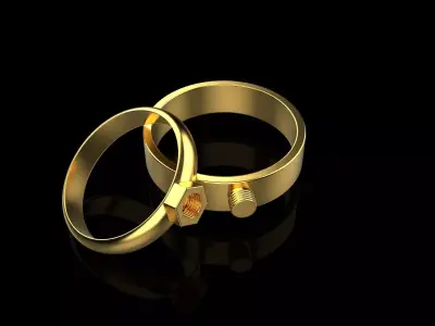 Ring bolt with nut  124   3D model