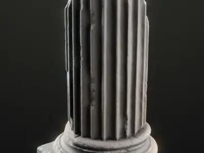 Ephesos ancient greek column base scanned 3D model