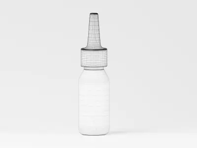 Luxury Cosmetic Glass Bottle 3D Model Low-poly 3D model