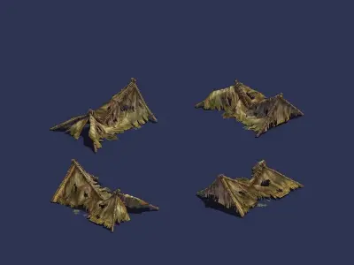 gAME Destruction - Military Camp Tent 02 3D model