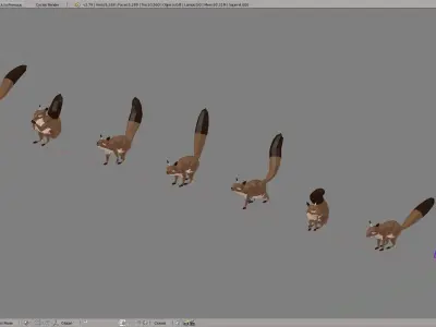 Squirrel Low-poly 3D model